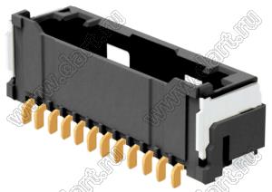 MOLEX CLIK-Mate-1.50™ 2132261231 вилка SMD однорядная горизонтальная, цвет черный; 12-конт.