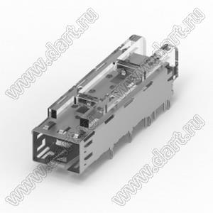 223A-1105 корпус для разъема SFP 1x1, тип Press Fit, со световодом