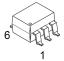 MOC3010SM (SMD-6W) симисторная оптопара; VDRM (Min)=250В (макс.); VTM (Max)=3В (макс.); IH=100А; IDRM (Max)=100А; Vrms=4200В (мин.)