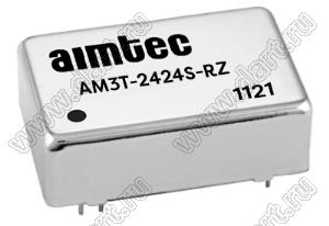 AM3T-2424S-RZ модульный источник питания постоянного тока (DC/DC); Uвх=18...36В; Uвых=24В; Iвых=125мА; Uпр=1500; 3Вт