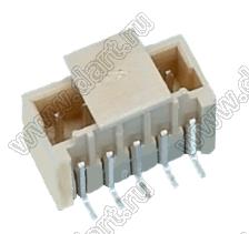 MOLEX Pico-SPOX™ 874370573 вилка вертикальная для поверхностного монтажа бежевая с монтажной крышкой; 5-конт.