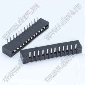 1230R-04 (FB-04R) разъем для плоского шлейфа угловой; P=2,54мм; 4-конт.