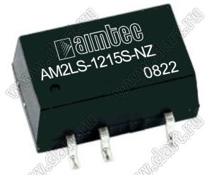 AM2LS-1215S-NZ модульный источник питания постоянного тока (DC/DC); Uвх=10,8...13,2В; Uвых=15В; Iвых=133мА; Uпр=1500; 2Вт