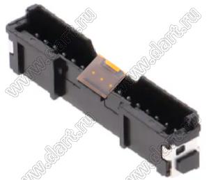 MOLEX Micro-Lock2.0™ 5055751681 вилка однорядная прямая для SMD монтажа с срышкой для автоматического монтажа, цвет черный; 16-конт.