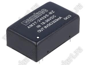 AM3T-2409S-NZ модульный источник питания постоянного тока (DC/DC); Uвх=18...36В; Uвых=9В; Iвых=333мА; Uпр=1500; 3Вт