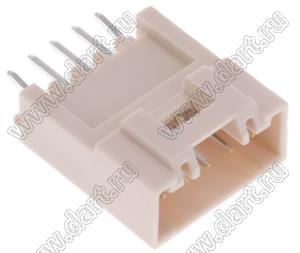 MOLEX MicroTPA™ 55755-0519 вилка на плату вертикальная с изогнутыми выводами, цвет натуральный; шаг 2,00мм; 5-конт.