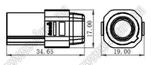 AS250/SH8.0-FB гнездо на провод; 1-конт.