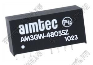 AM3GW-4805SZ модульный источник питания постоянного тока (DC/DC); Uвх=18...75В; Uвых=5В; Iвых=600мА; 3,0Вт