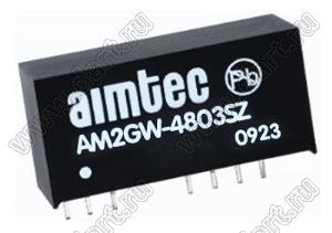 AM2GW-4803SZ модульный источник питания постоянного тока (DC/DC); Uвх=18...75В; Uвых=3,3В; Iвых=500мА; 2,0Вт