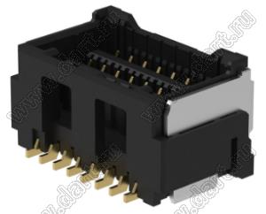 MOLEX CLIK-Mate-1.50™ 2132271671 вилка SMD двухрядная вертикальная, цвет черный; 16-конт.