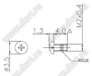 119A-SCREW-R02 фиксирующий винт для разъема mini PCI Express