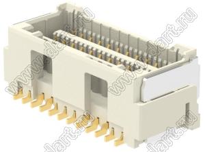 MOLEX CLIK-Mate-1.50™ 2132272430 вилка SMD двухрядная вертикальная, цвет натуральный; 24-конт.