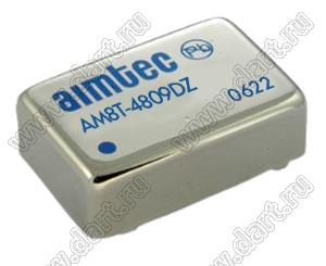 AM8T-4809DZ модульный источник питания постоянного тока (DC/DC); Uвх=36...72В; Uвых=±9В; Iвых=±444мА; 8Вт