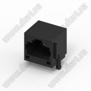 210B-88CA0-R разъем RJ45, угловой, верхняя защелка, DIP, 8P8C, без EMI, без светодиода, 5u"