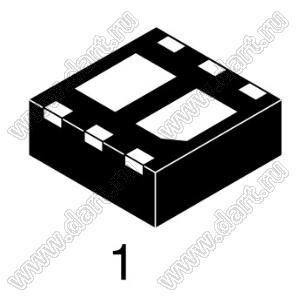 NSS20200DMTTBG (WDFN-6) транзистор биполярный; Dual PNP; Iк=2А; Uкэо=20В; hFE min.=100 (min); F=155МГц; Pd=2,1mW