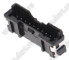 MOLEX Micro-Lock2.0™ 5055781071 вилка однорядная угловая для SMD монтажа, цвет черный; 10-конт.