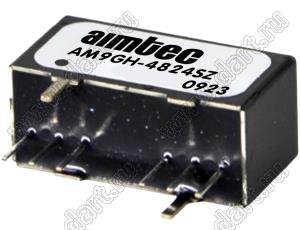 AM9GH-4824SZ модульный источник питания постоянного тока (DC/DC); Uвх=18...75В; Uвых=24В; Iвых=375мА; Uпр=1600; 9Вт