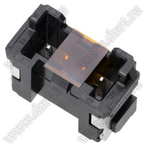 MOLEX Micro-Lock2.0™ 5055750481 вилка однорядная прямая для SMD монтажа с срышкой для автоматического монтажа, цвет черный; 4-конт.