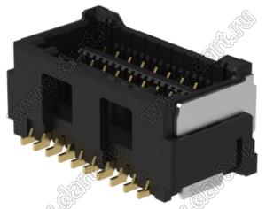 MOLEX CLIK-Mate-1.50™ 2132272031 вилка SMD двухрядная вертикальная, цвет черный; 20-конт.