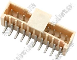 MOLEX Pico-SPOX™ 874371073 вилка вертикальная для поверхностного монтажа бежевая с монтажной крышкой; 10-конт.