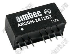 AM2GH-2412DZ модульный источник питания постоянного тока (DC/DC); Uвх=9...36В; Uвых=±12В; Iвых=±83мА; 2,0Вт