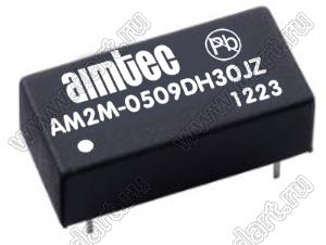 AM2M-0509DH30JZ модульный источник питания постоянного тока (DC/DC); Uвх=5 (4,5...5,5)В; Uвых=±9В; Iвых=±111мА; Uпр=3000; 2Вт