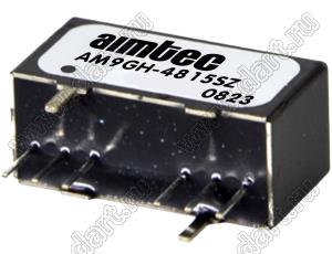 AM9GH-4815SZ модульный источник питания постоянного тока (DC/DC); Uвх=18...75В; Uвых=15В; Iвых=600мА; Uпр=1600; 9Вт
