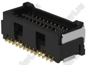 MOLEX CLIK-Mate-1.50™ 2132272631 вилка SMD двухрядная вертикальная, цвет черный; 26-конт.