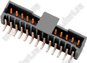 MOLEX Pico-SPOX™ 874371363 вилка вертикальная для поверхностного монтажа черная с монтажной крышкой; 13-конт.