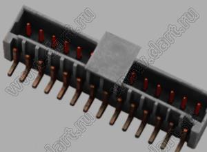 MOLEX Pico-SPOX™ 874371563 вилка вертикальная для поверхностного монтажа черная с монтажной крышкой; 15-конт.