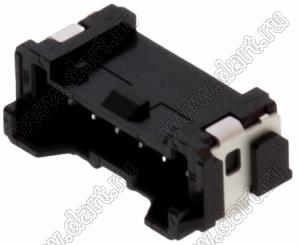 MOLEX Micro-Lock2.0™ 5055780671 вилка однорядная угловая для SMD монтажа, цвет черный; 6-конт.