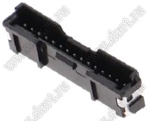 MOLEX Micro-Lock2.0™ 5055781571 вилка однорядная угловая для SMD монтажа, цвет черный; 15-конт.