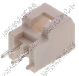 MOLEX MicroTPA™ 55755-0219 вилка на плату вертикальная с изогнутыми выводами, цвет натуральный; шаг 2,00мм; 2-конт.