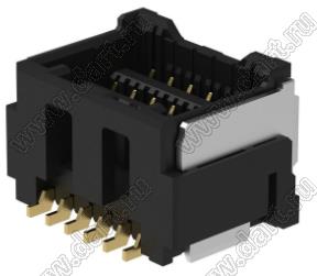 MOLEX CLIK-Mate-1.50™ 2132271231 вилка SMD двухрядная вертикальная, цвет черный; 12-конт.