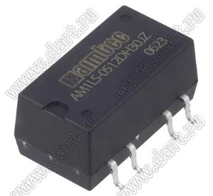 AM1LS-0512DH30JZ модульный источник питания постоянного тока (DC/DC); Uвх=5 (4,5...5,5)В; Uвых=±12В; Iвых=±42мА; Uпр=3000; 1Вт