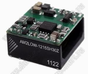 AM2LOW-1215SH30Z модульный источник питания постоянного тока (DC/DC); Uвх=12 (4,5...18)В; Uвых=15В; Iвых=133,3мА; 2Вт