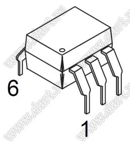 MOC3012TVM (PDIP-6-04W) симисторная оптопара; VDRM (Min)=250В (макс.); VTM (Max)=3В (макс.); IH=100А; IDRM (Max)=100А; Vrms=4200В (мин.)