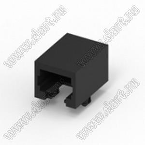 210B-66CB0-R разъем RJ45, угловой, нижняя защелка, DIP, 6P6C, без светодиода, 5u"