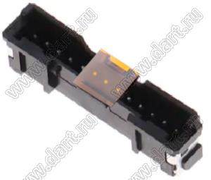 MOLEX Micro-Lock2.0™ 5055751381 вилка однорядная прямая для SMD монтажа с срышкой для автоматического монтажа, цвет черный; 13-конт.