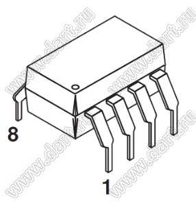 FOD3184TV (PDIP-8-04W) оптопара для управления затвором IGBT_MOSFET транзистора; Vrms=5000В (мин.)