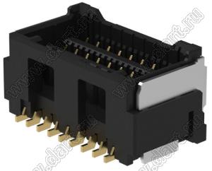 MOLEX CLIK-Mate-1.50™ 2132271871 вилка SMD двухрядная вертикальная, цвет черный; 18-конт.