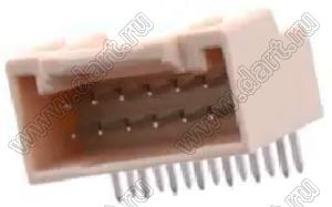 MOLEX iGrid™ 501876-1440 вилка двухрядная горизонтальная; шаг 2,00мм; 2x7-конт.