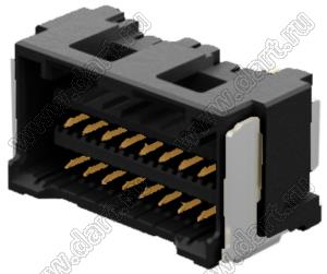 MOLEX CLIK-Mate-1.50™ 2132281871 вилка SMD двухрядная вертикальная, цвет черный; 18-конт.