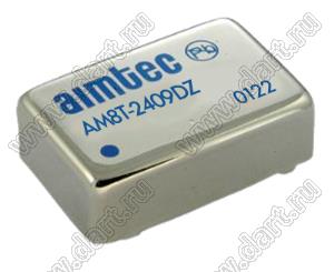 AM8T-2409DZ модульный источник питания постоянного тока (DC/DC); Uвх=18...36В; Uвых=±9В; Iвых=±444мА; 8Вт