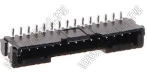 MOLEX Micro-Lock2.0™ 5055751571 вилка однорядная прямая для SMD монтажа, цвет черный; 15-конт.