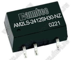 AM2LS-2412SH30-NZ модульный источник питания постоянного тока (DC/DC); Uвх=21,6...26,4В; Uвых=12В; Iвых=167мА; Uпр=3000; 2Вт