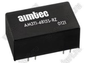AM3TI-4815S-RZ модульный источник питания постоянного тока (DC/DC); Uвх=36...75В; Uвых=15В; Iвых=200мА; Uпр=1500; 3Вт