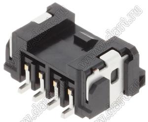 MOLEX Micro-Lock2.0™ 5055780471 вилка однорядная угловая для SMD монтажа, цвет черный; 4-конт.