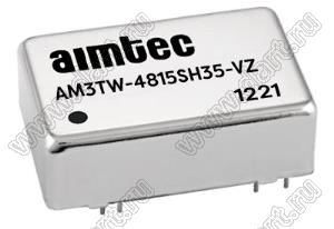 AM3TW-4815SH35-VZ модульный источник питания постоянного тока (DC/DC); Uвх=18...72В; Uвых=15В; Iвых=200мА; 3Вт