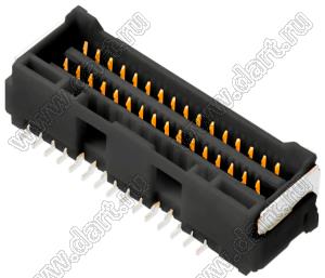 MOLEX CLIK-Mate-1.50™ 2132273011 вилка SMD двухрядная вертикальная, цвет черный; 30-конт.